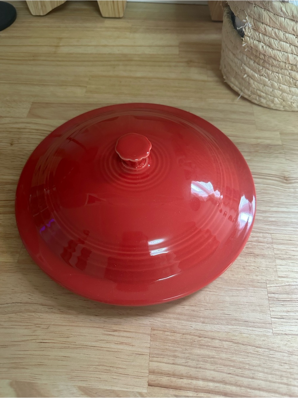 Fiestaware Scarlet casserole lid